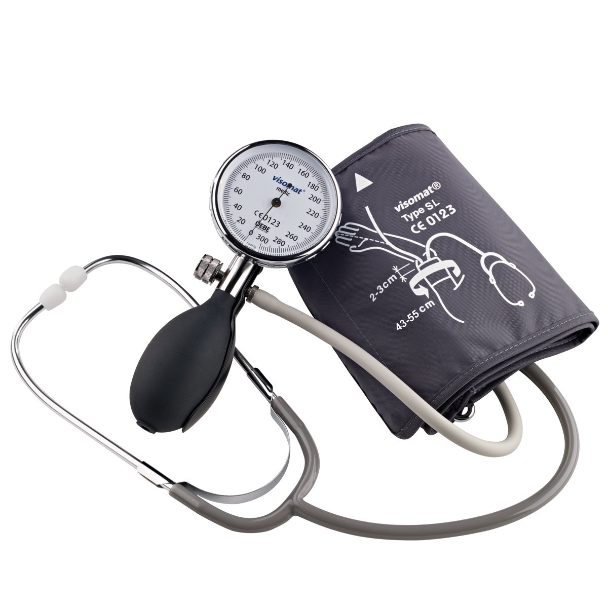 Visomat medic home (XXL) Blutdruckmessgerät mit Stethoskop 43 - 55 cm, verschiedene Größen